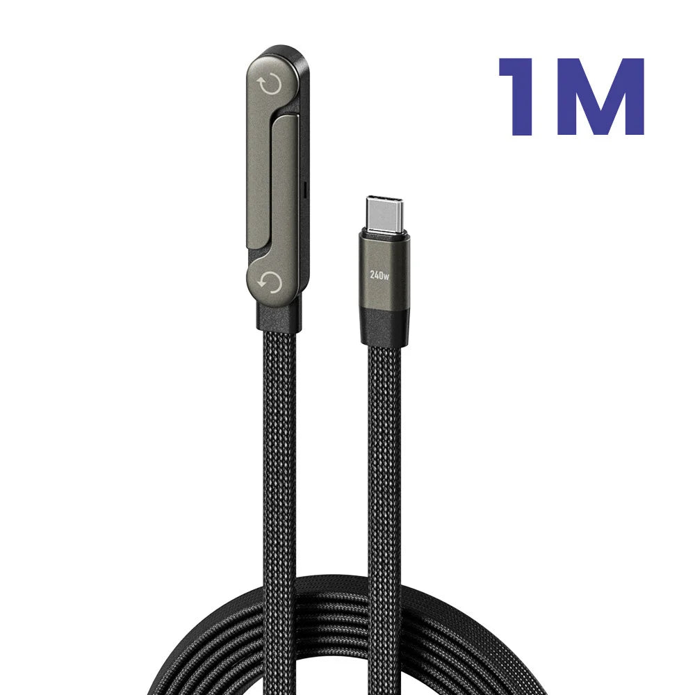 65W 1M Color 240W USB-C Fast Charging Cable With Foldable Phone Stand